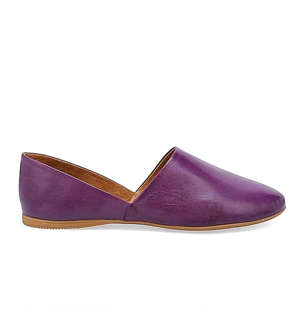 Miz Mooz Violet Leather D'Orsay Flats - Picture 1 of 7